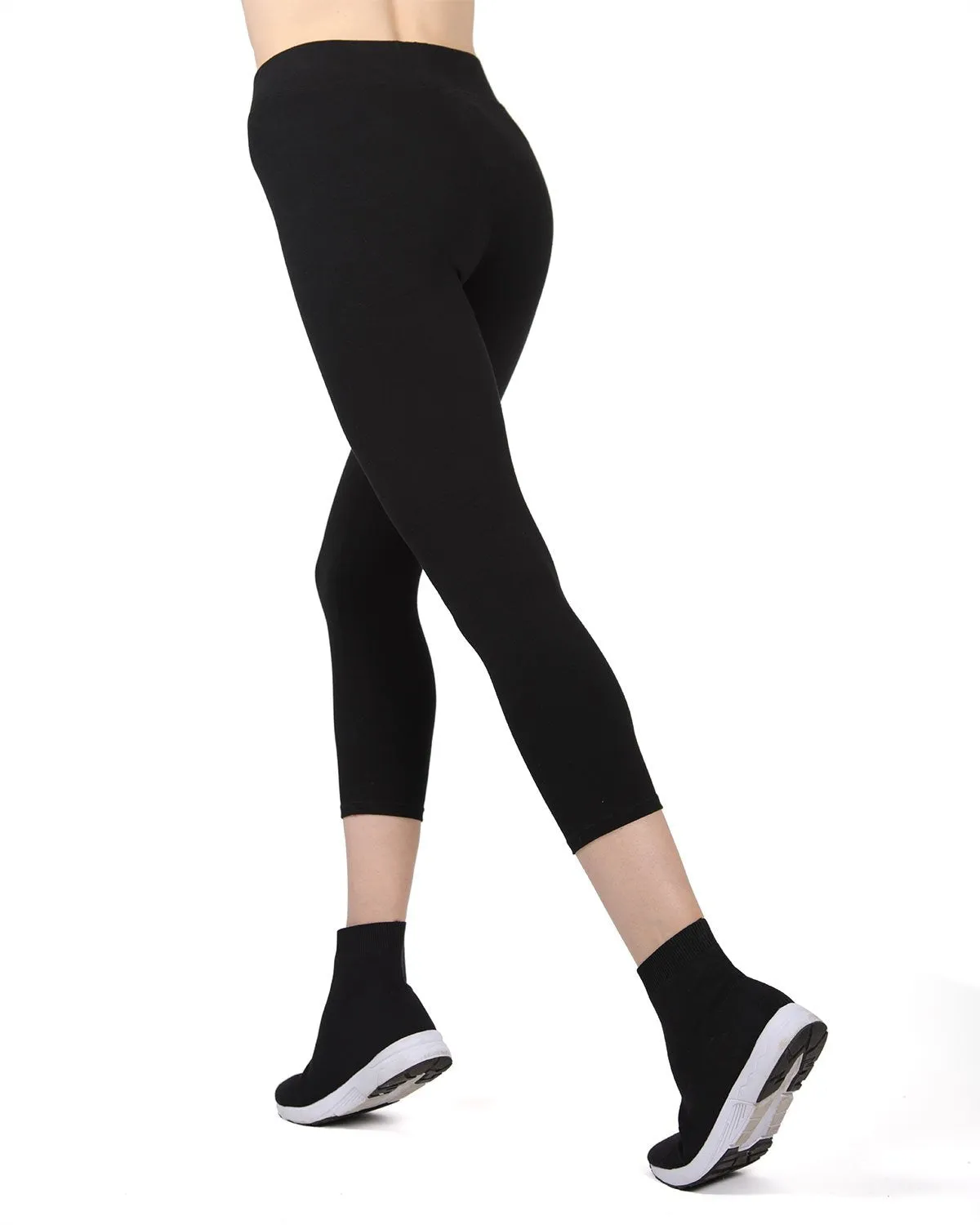 Women's Comfort Cotton Capri Lightweight Leggings sold by MeMoi product image thumbnail 3
