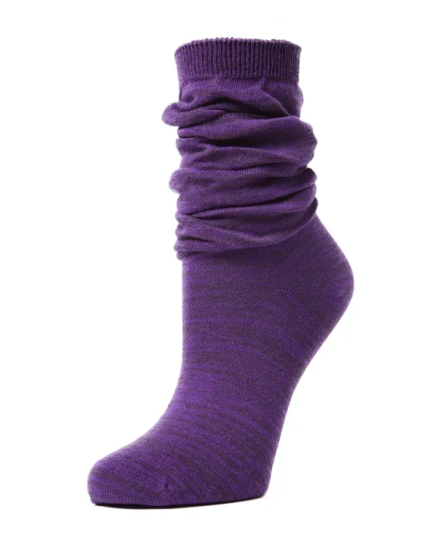 Joli Jeweltone Scrunched Cotton Blend Crew Socks sold by MeMoi