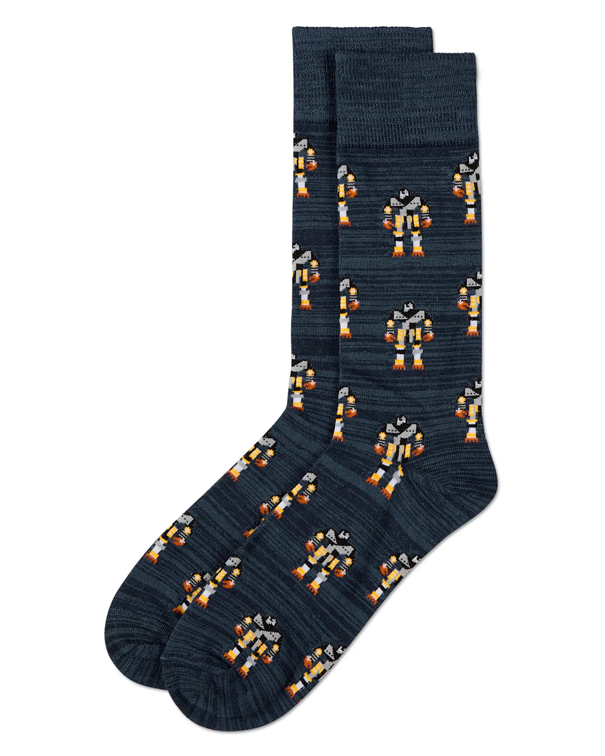 Robot Overlords Bamboo Blend Cartoon Men's Socks sold by MeMoi product image thumbnail 4