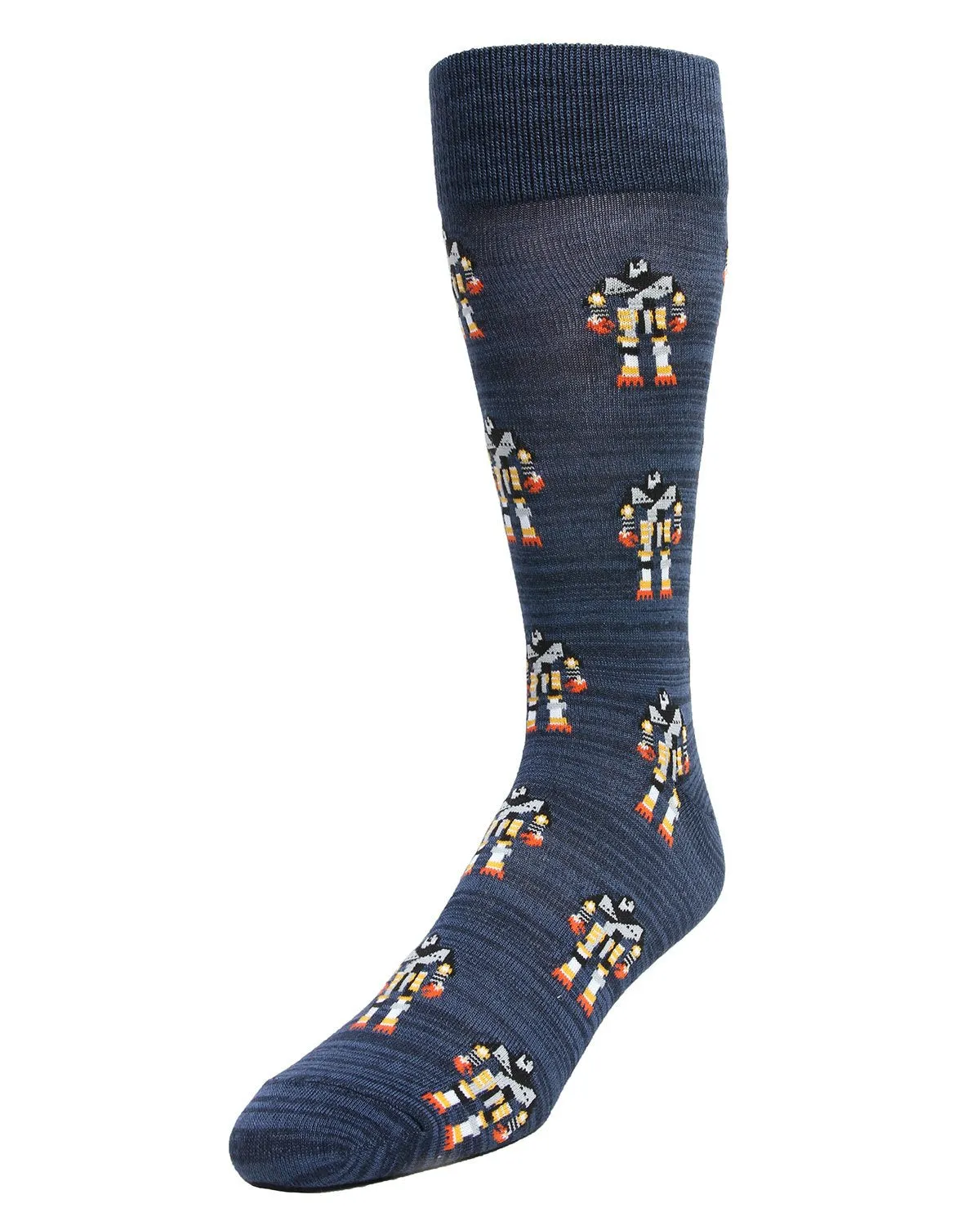 Robot Overlords Bamboo Blend Cartoon Men's Socks sold by MeMoi product image thumbnail 2