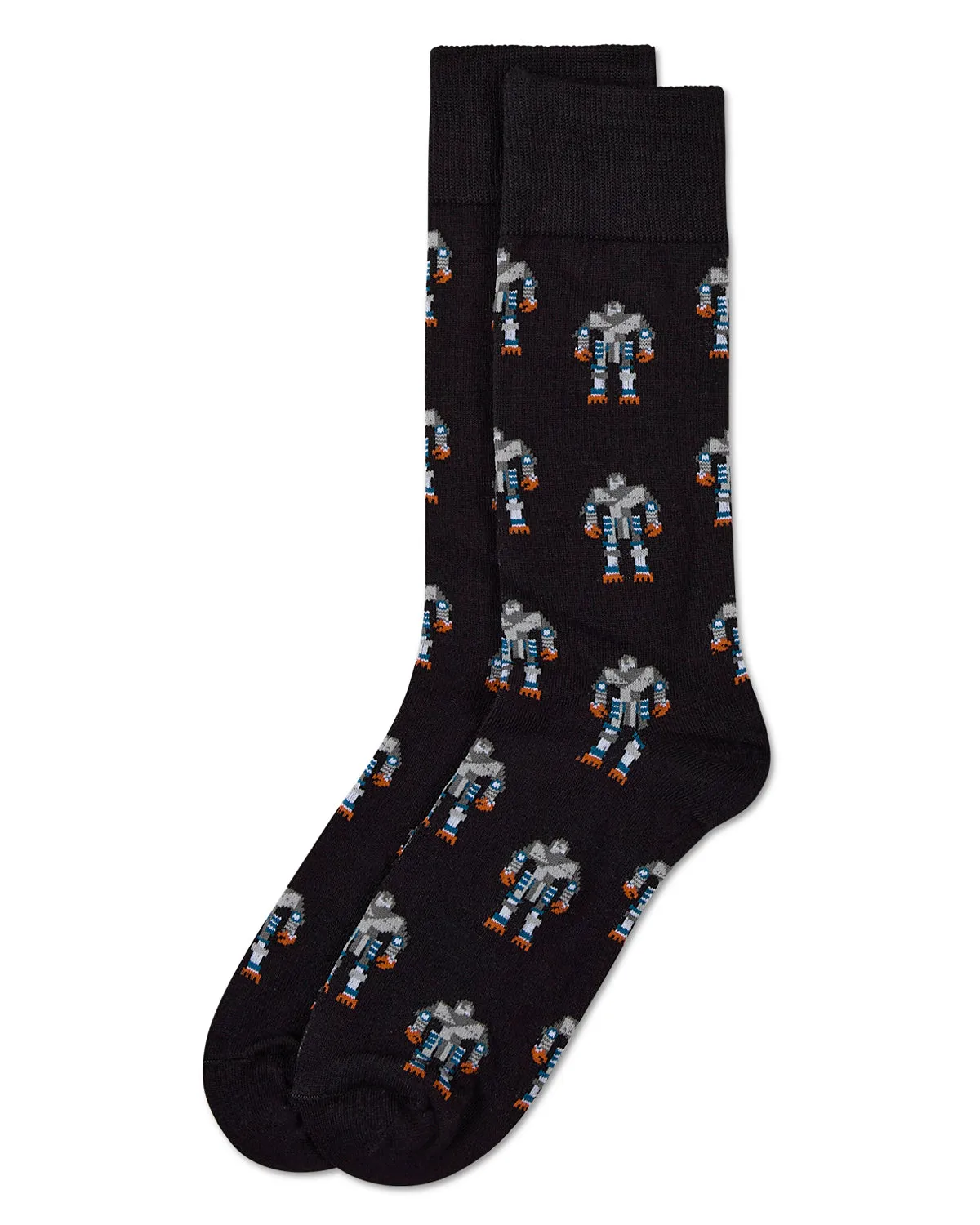 Robot Overlords Bamboo Blend Cartoon Men's Socks sold by MeMoi product image thumbnail 3