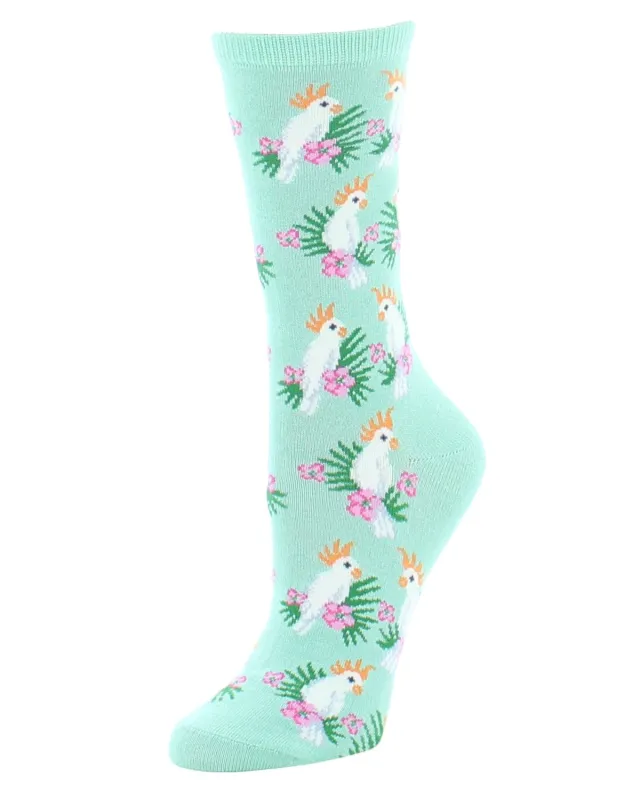 Cockatoo Bamboo Blend Crew Socks sold by MeMoi