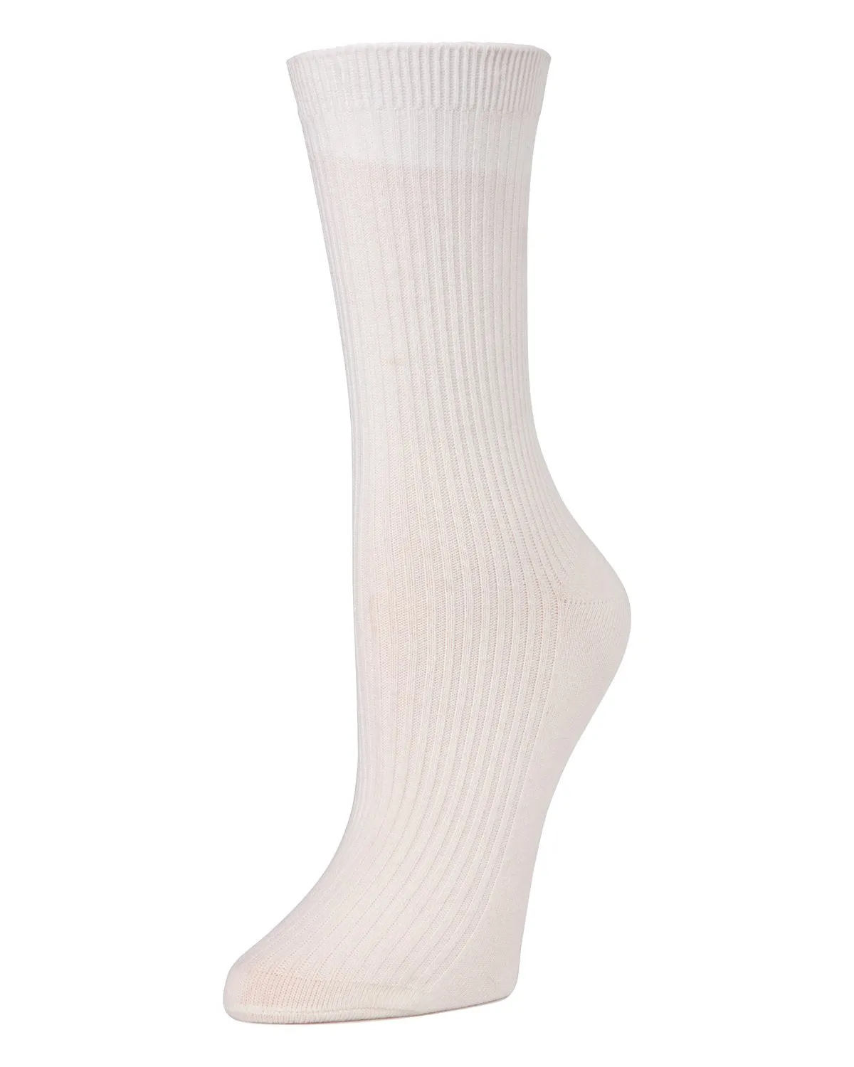 Women's Basic Ribbed Cotton Blend Crew Socks sold by MeMoi product image thumbnail 3