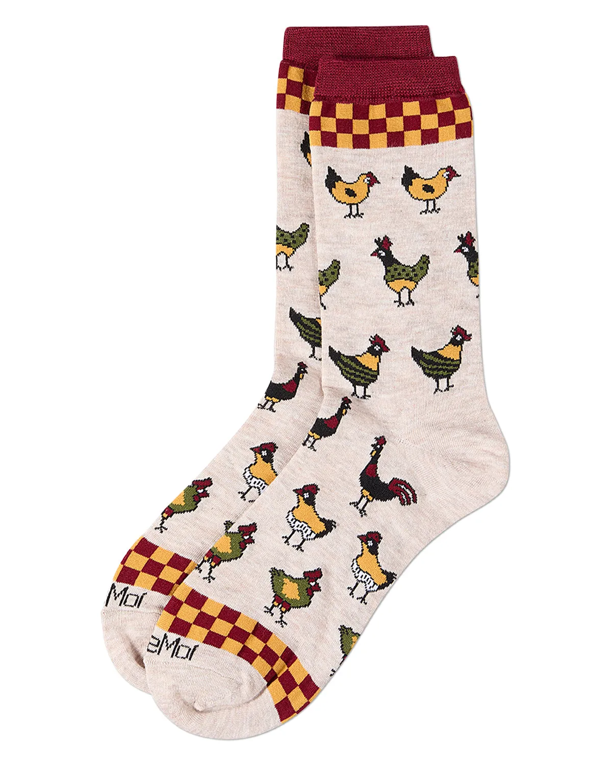 Women's "Farm Chick" Rayon Blend Novelty Crew Sock sold by MeMoi product image thumbnail 3