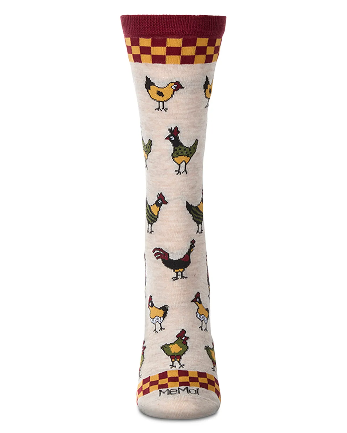 Women's "Farm Chick" Rayon Blend Novelty Crew Sock sold by MeMoi product image thumbnail 2