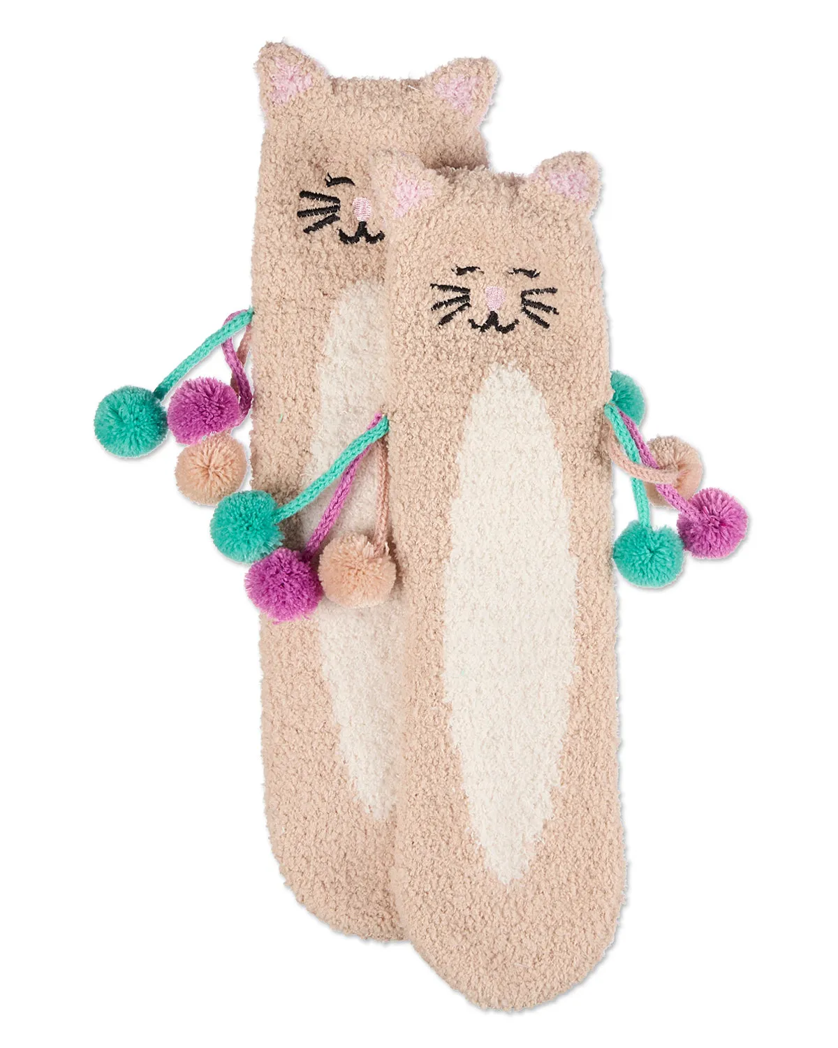 Women's Cat Embellished Plush Crew Socks sold by MeMoi product image thumbnail 4