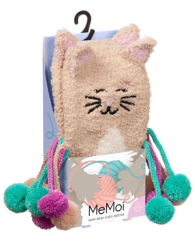 Women's Cat Embellished Plush Crew Socks sold by MeMoi