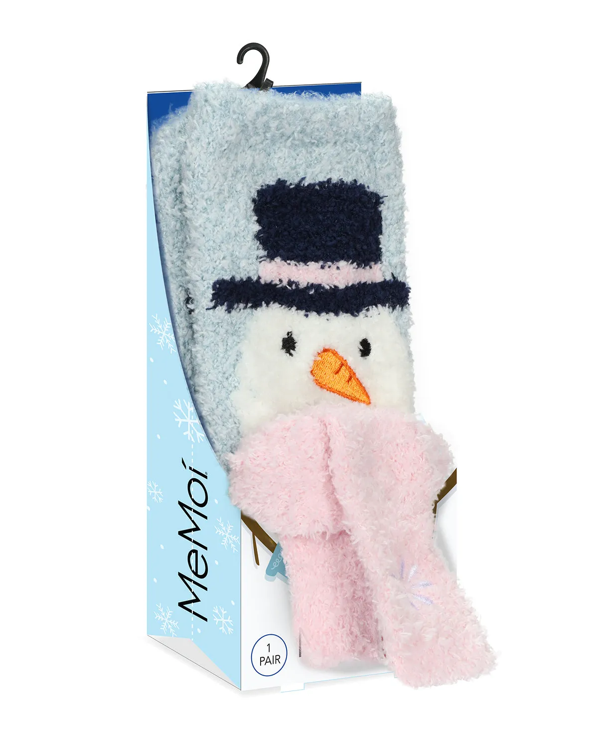 Women's Snowman Embellished Critter Plush Crew Socks sold by MeMoi
