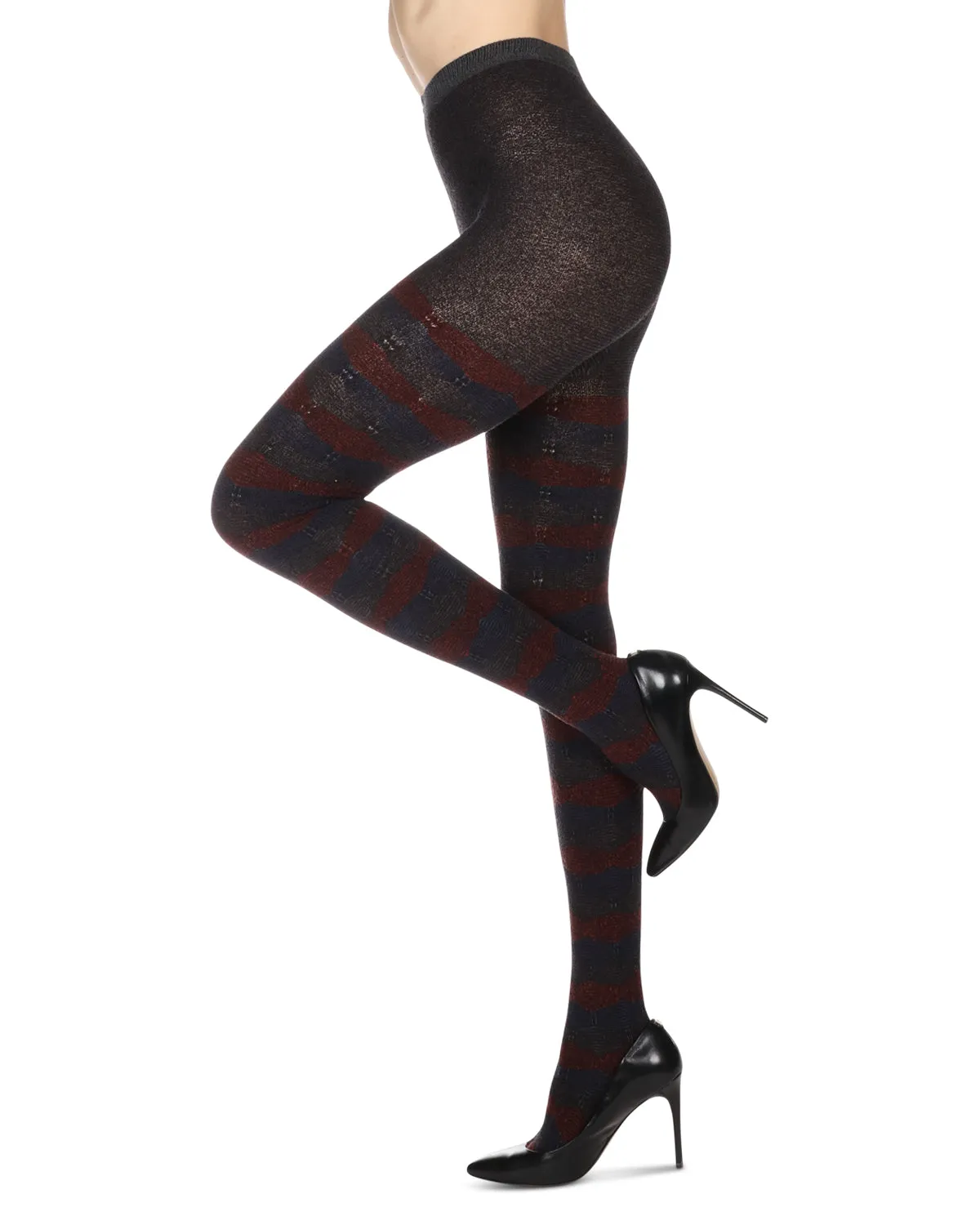 Women's Zig Zag Band Cotton Blend Warm Sweater Tights sold by MeMoi product image thumbnail 2