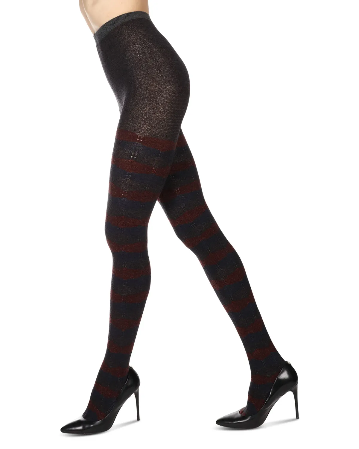 Women's Zig Zag Band Cotton Blend Warm Sweater Tights sold by MeMoi product image thumbnail 3