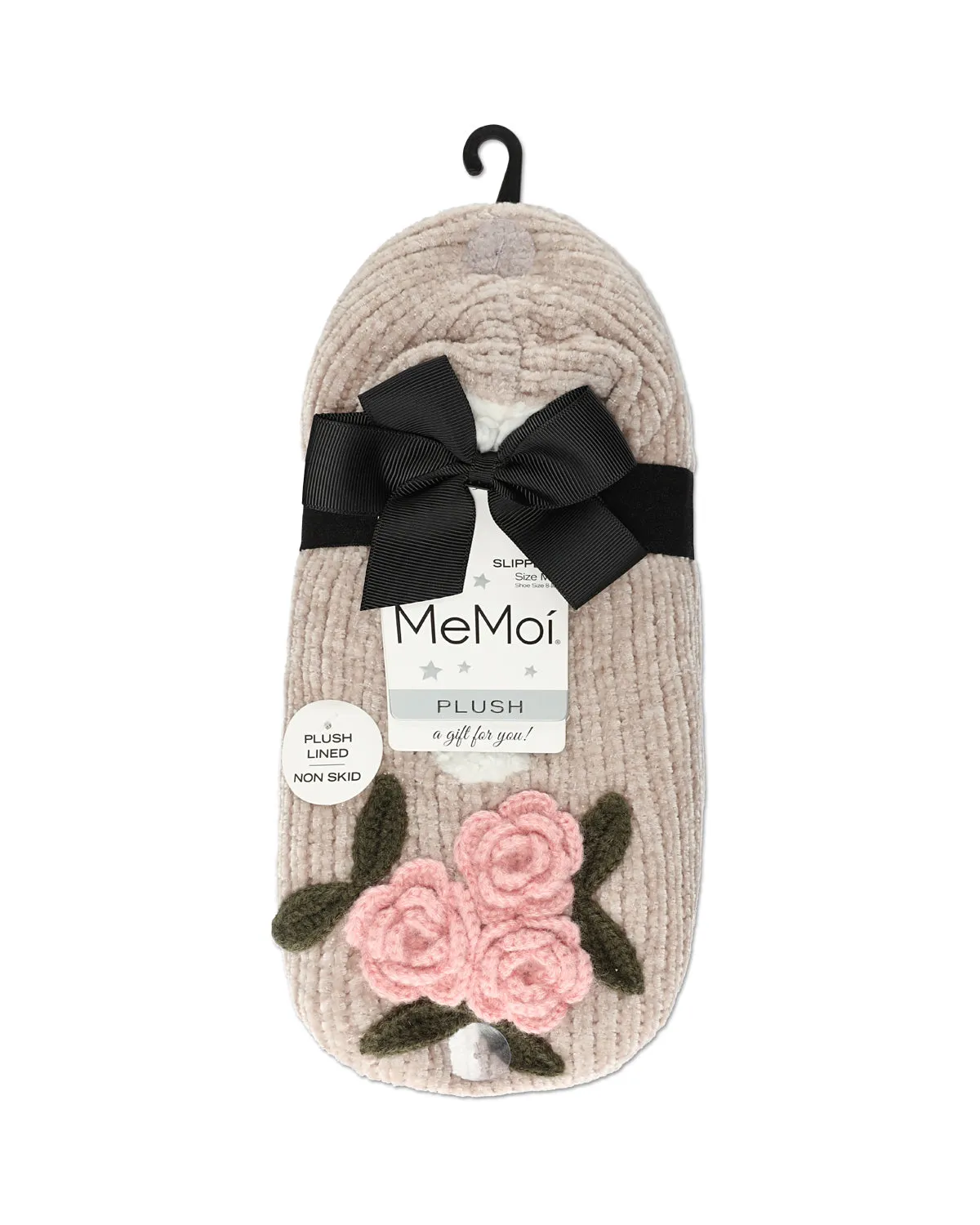 Women's Coming Up Roses Chenille Sherpa-Lined Slippers sold by MeMoi product image thumbnail 3