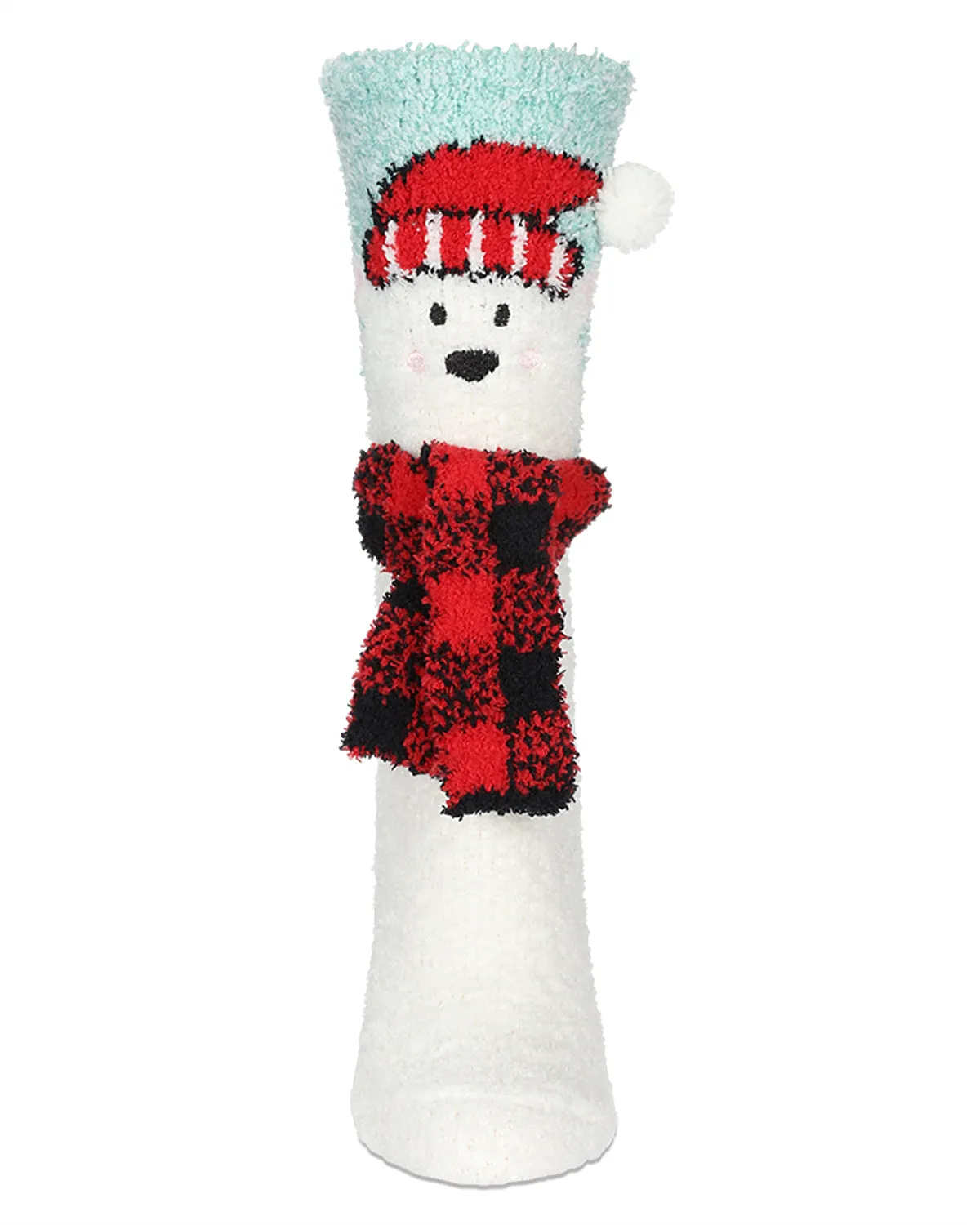 Women's Polar Bear Embellished Critter Plush Crew Socks sold by MeMoi product image thumbnail 2