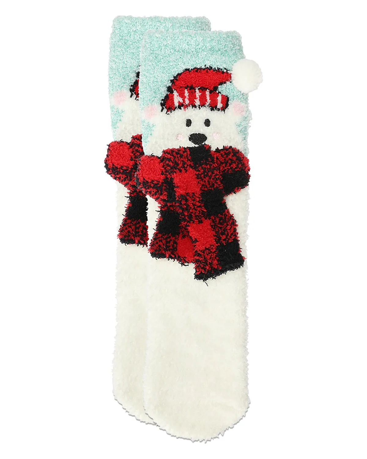 Women's Polar Bear Embellished Critter Plush Crew Socks sold by MeMoi product image thumbnail 4