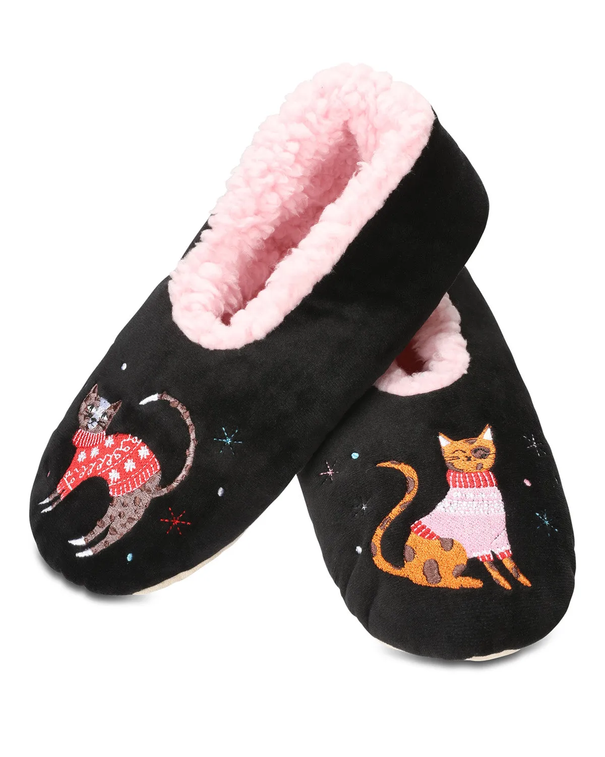 Women's Sweater Cats Sherpa Lined Slippers sold by MeMoi product image thumbnail 2