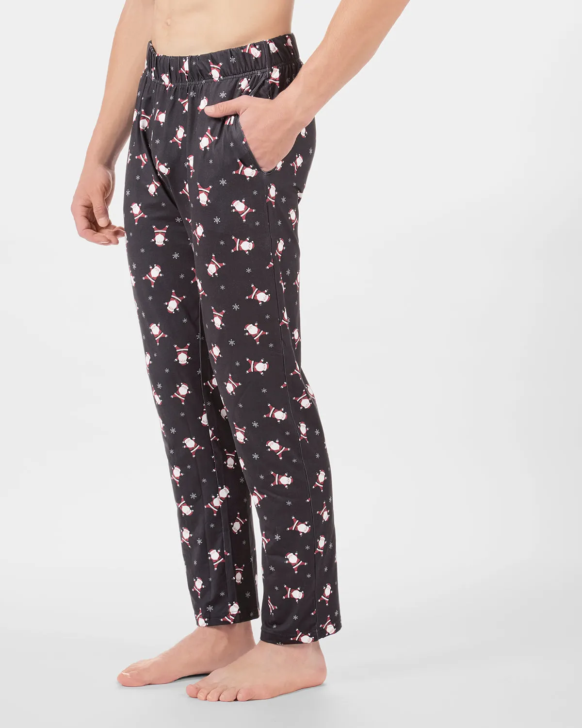 Men's "Tossed Santa" Pull-On PJ Pant in a Bag sold by MeMoi product image thumbnail 3
