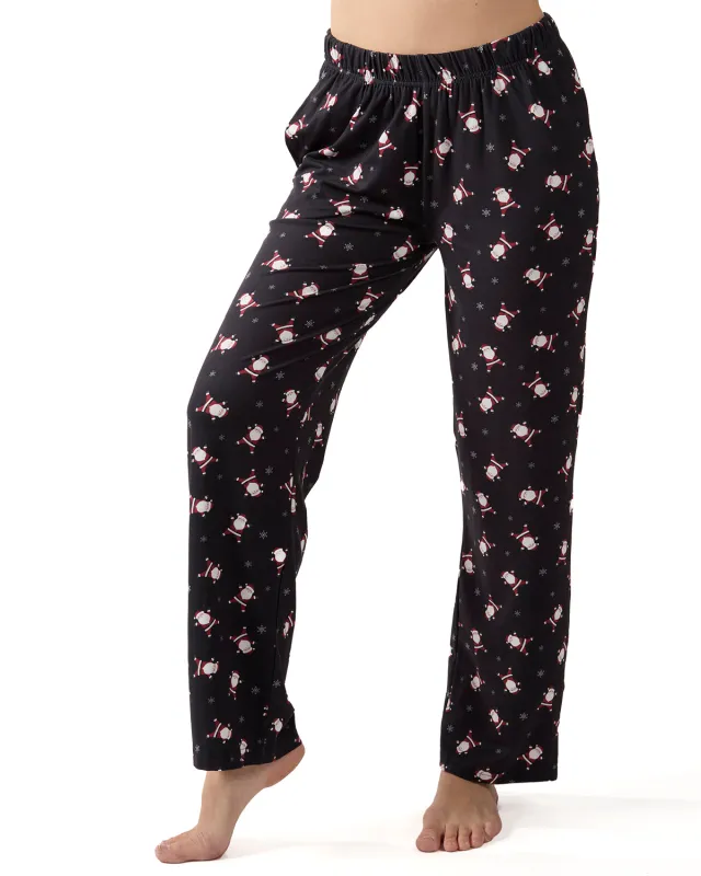 Women's "Tossed Santa" Pull-On PJ in a Bag sold by MeMoi