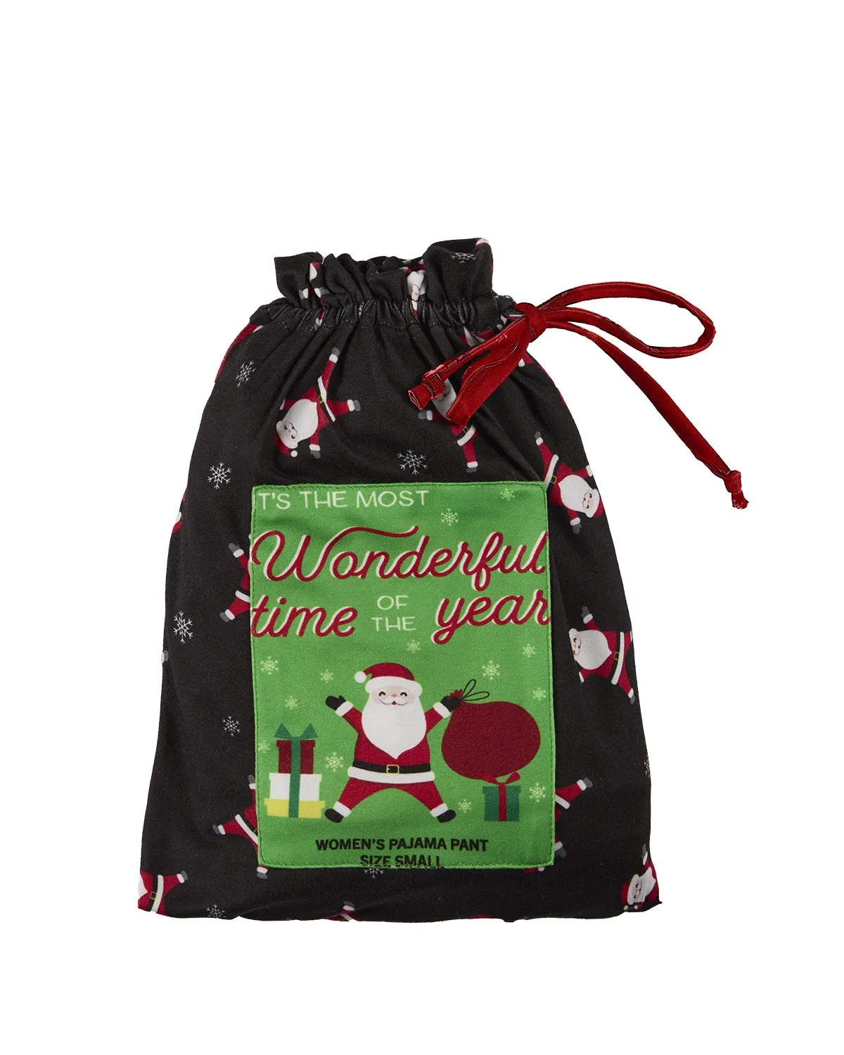Women's "Tossed Santa" Pull-On PJ in a Bag sold by MeMoi product image thumbnail 2