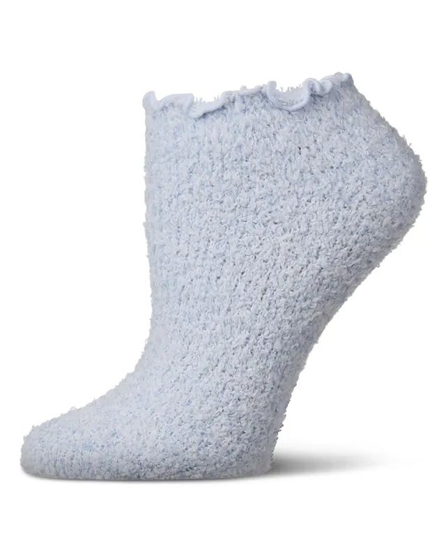 Women's Marshmallow Scalloped-Edge Ultra-Plush Low Cut Sock sold by MeMoi