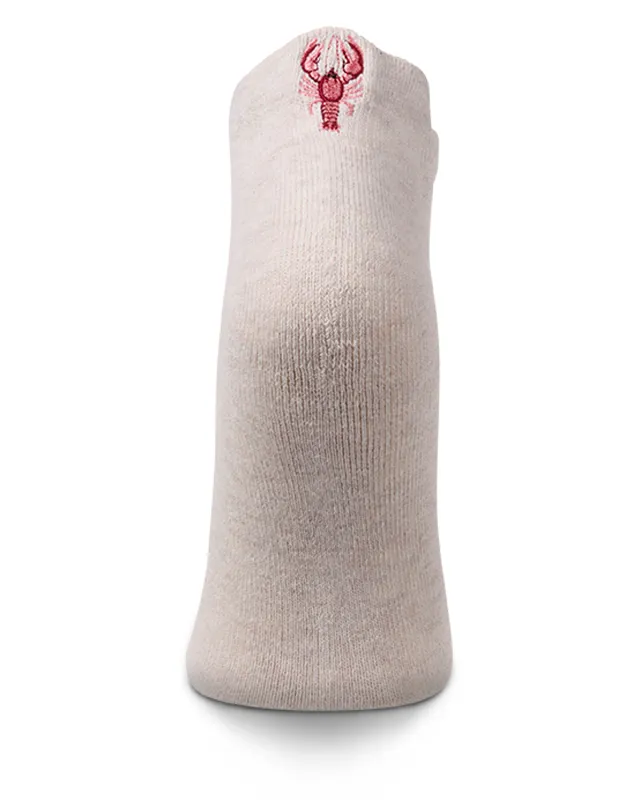 Women's Lobster-Embroidered Half-Cushioned Low-Cut Sock sold by MeMoi