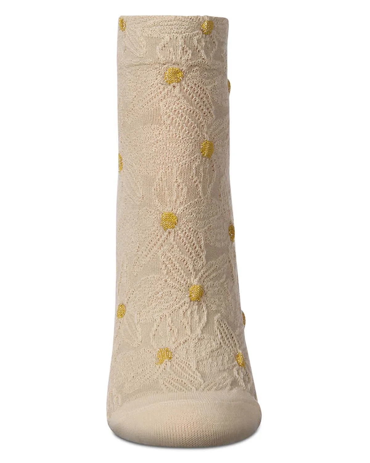 Women's Cotton-Rich Floral 3D-Textured Shortie Ankle Sock sold by MeMoi product image thumbnail 4