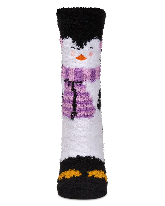 Women's Penguin Mistle Toes Cozy Crew Socks sold by MeMoi