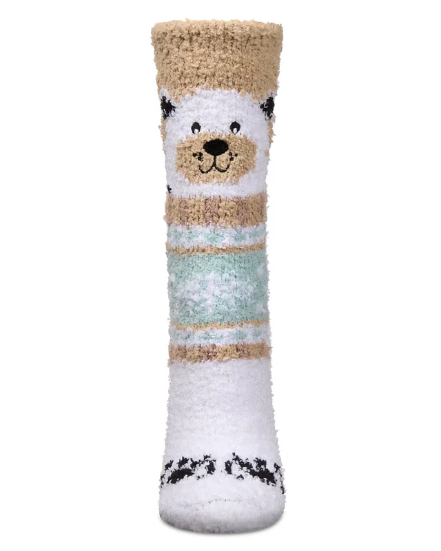 Women's Polar Bear Mistle Toes Cozy Crew Socks sold by MeMoi