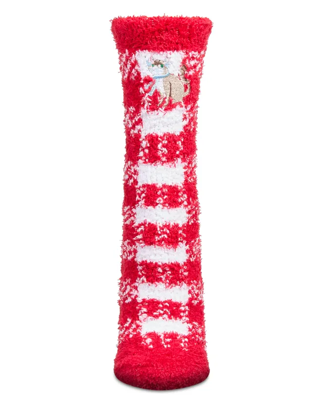 Women's Cat Mistle Toes Cozy Crew Socks sold by MeMoi