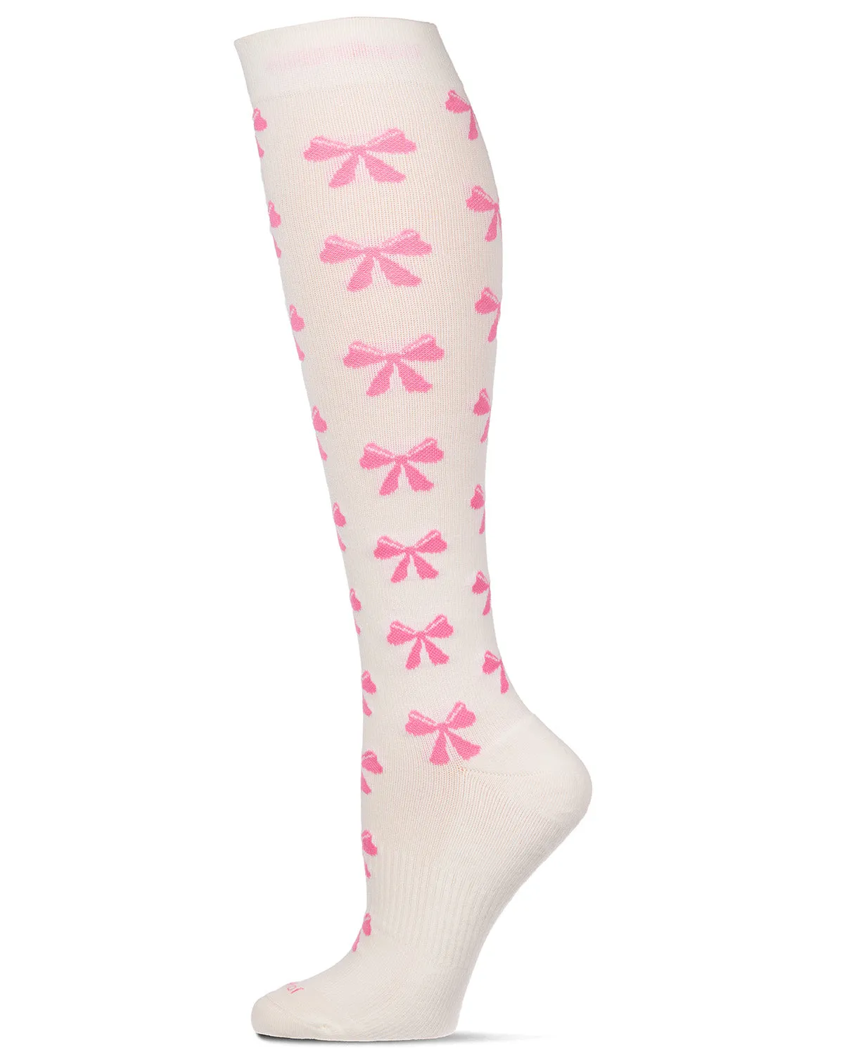 Women's "Bows" Cotton-Blend 18-20 mmHg Graduated Compression Sock sold by MeMoi