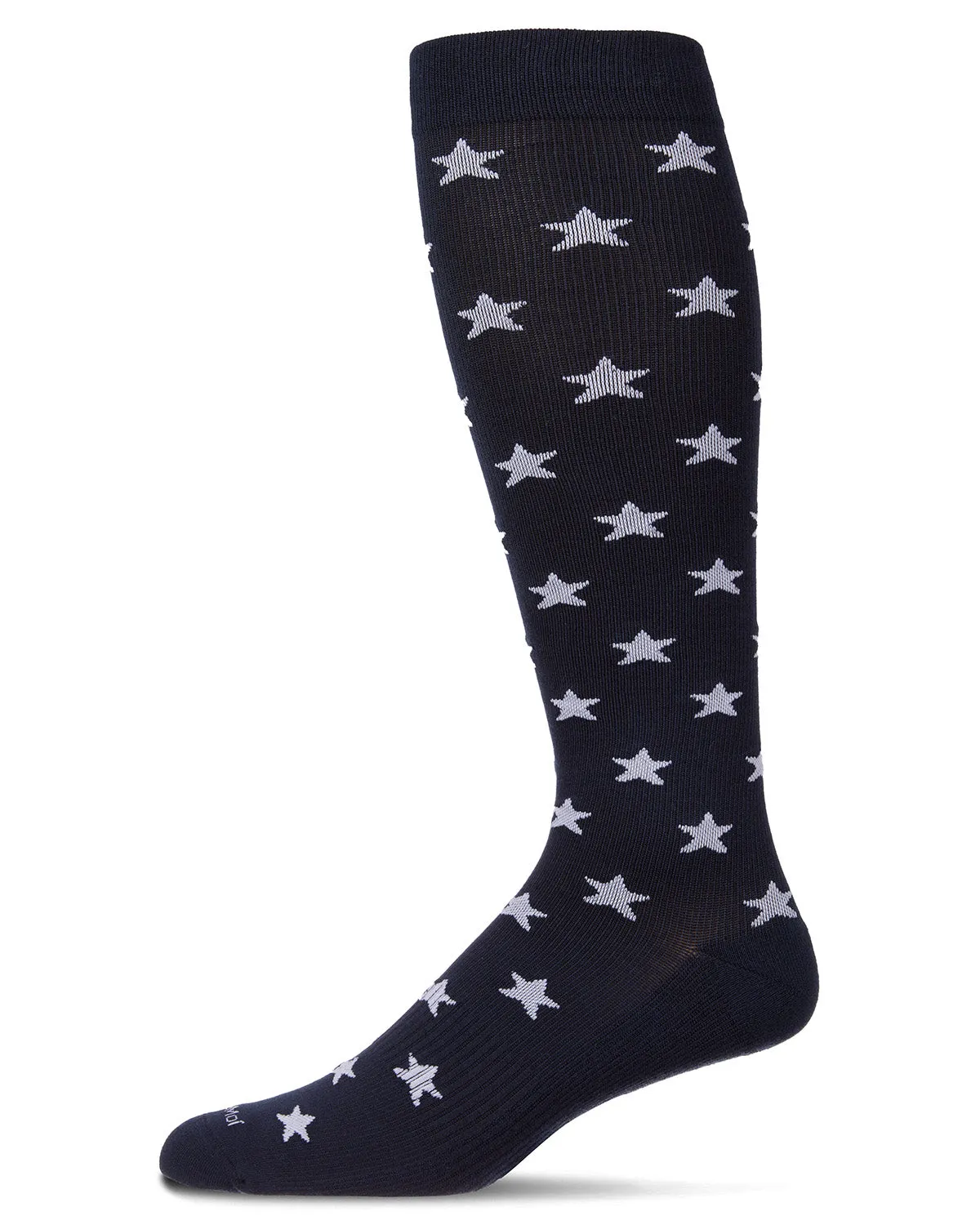 Men's "Old Glory" Rayon-Blend Star-Studded Novelty Compression Sock sold by MeMoi