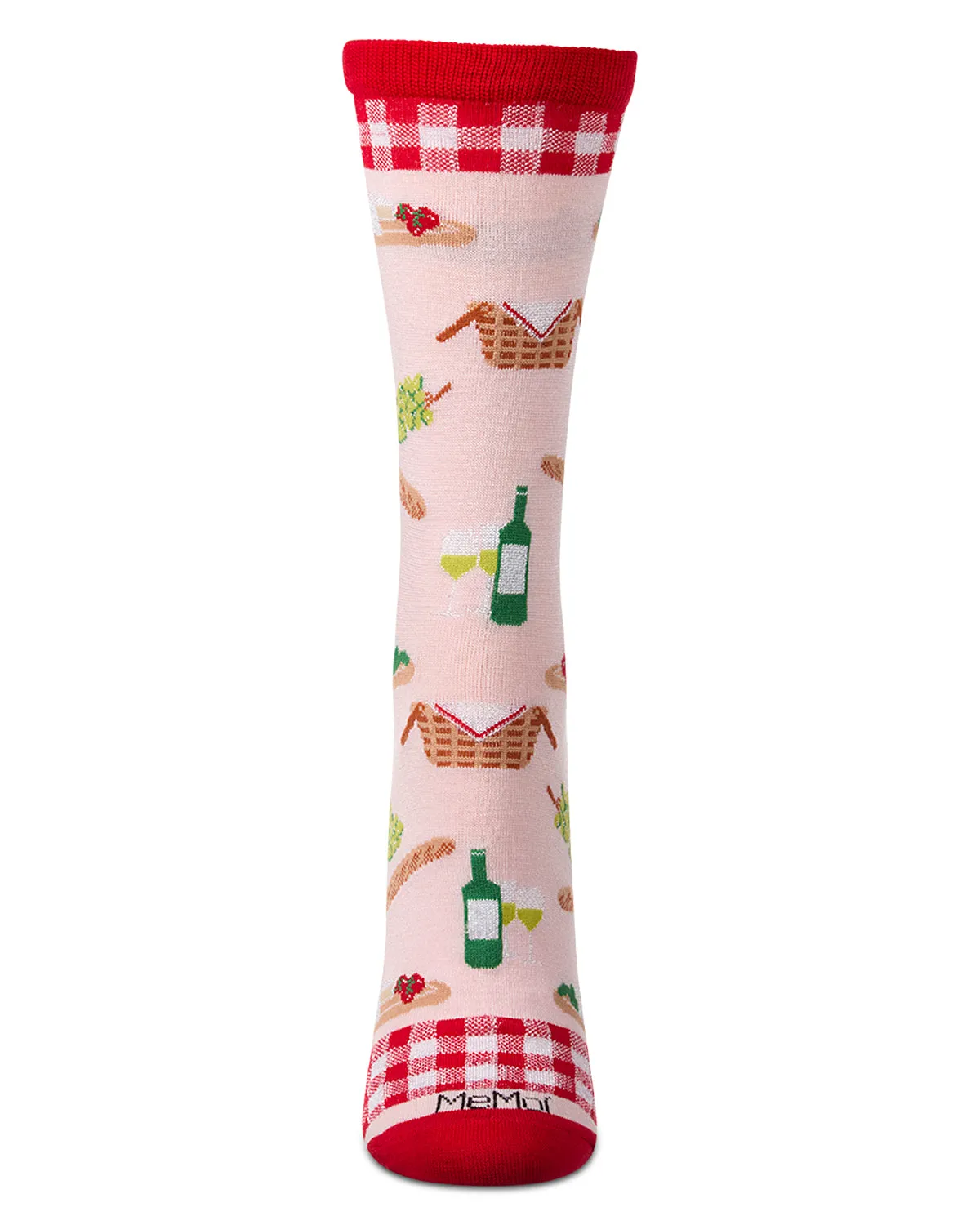 Women's Picnic-Themed Rayon-Blend Novelty Crew Sock sold by MeMoi product image thumbnail 2
