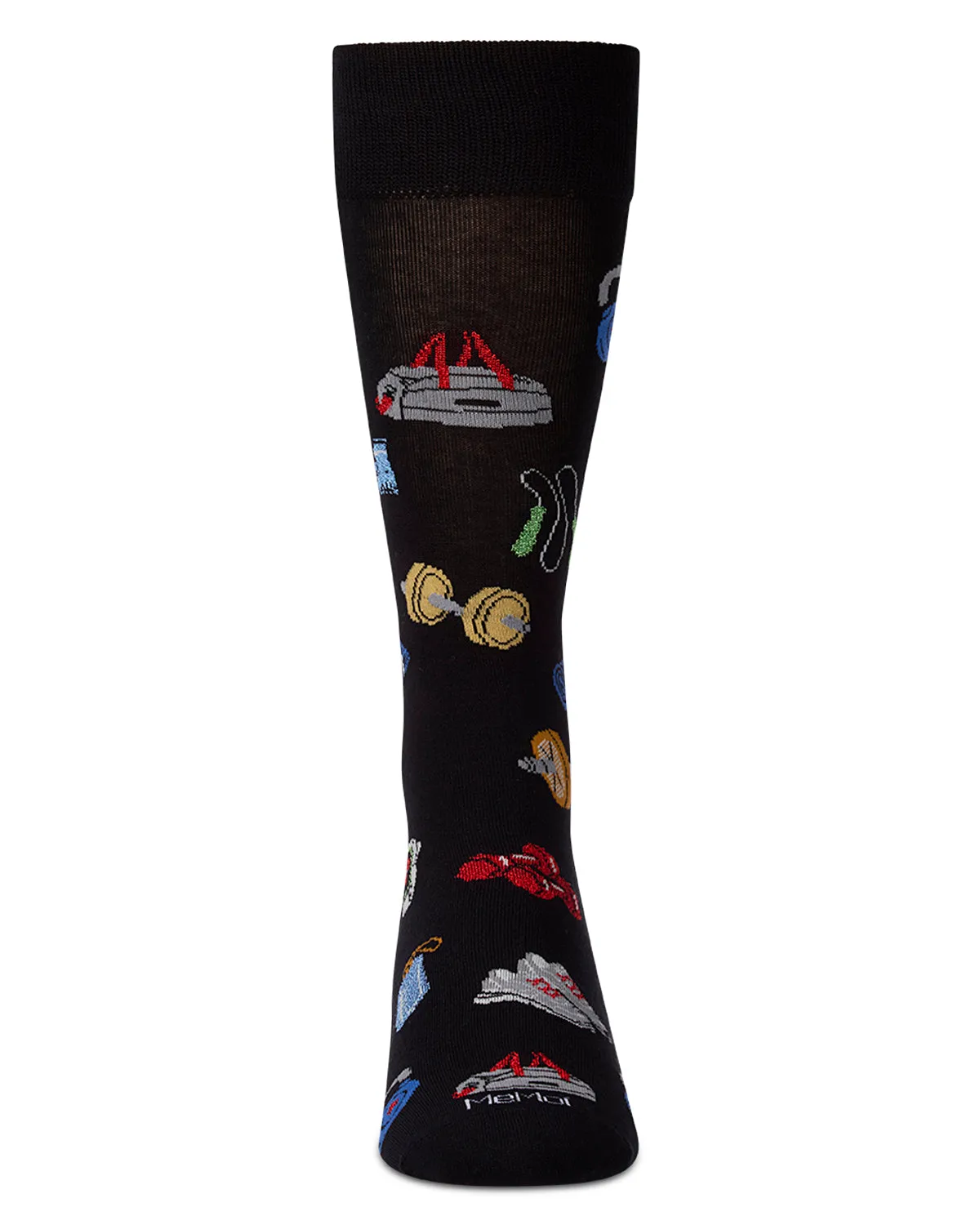 Men's Workout-Themed Rayon-Blend Novelty Crew Sock sold by MeMoi product image thumbnail 2