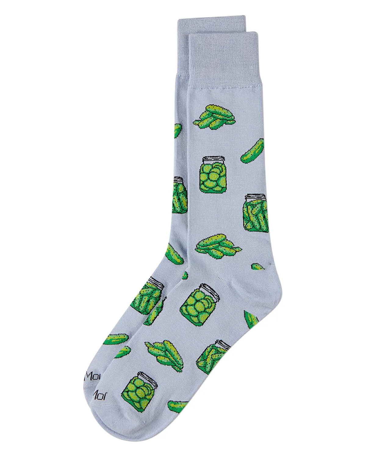 Men's Pickles-Themed Rayon-Blend Novelty Crew Sock sold by MeMoi product image thumbnail 3