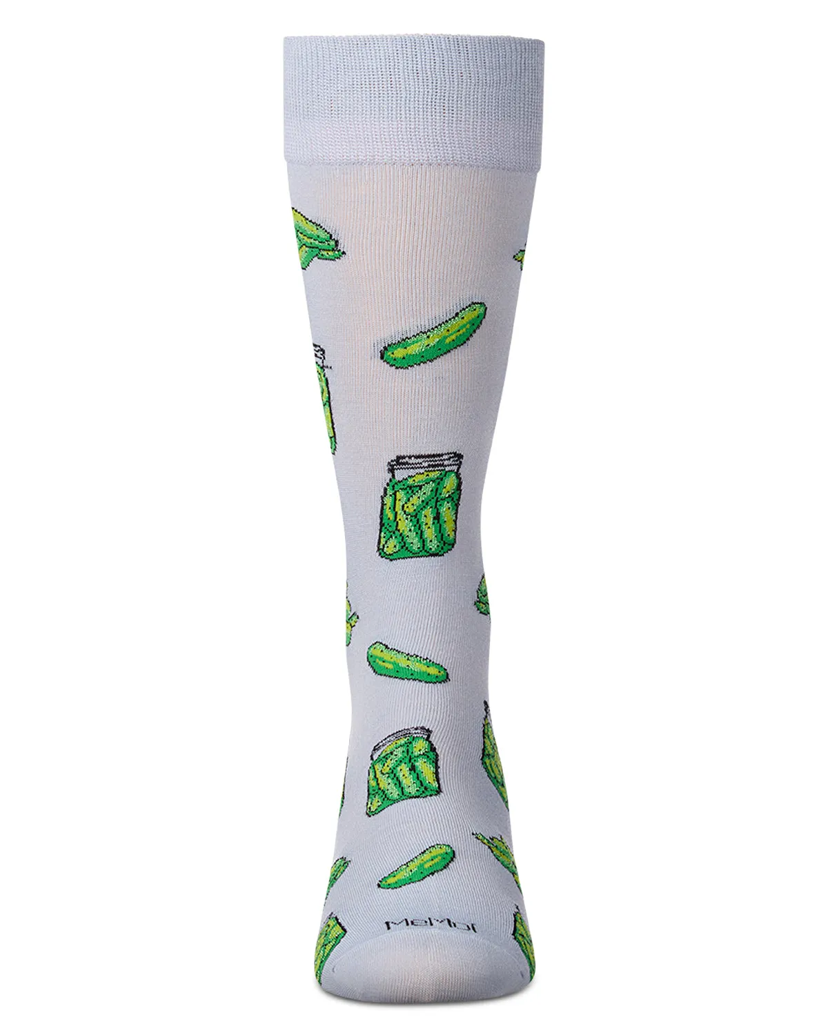 Men's Pickles-Themed Rayon-Blend Novelty Crew Sock sold by MeMoi product image thumbnail 2