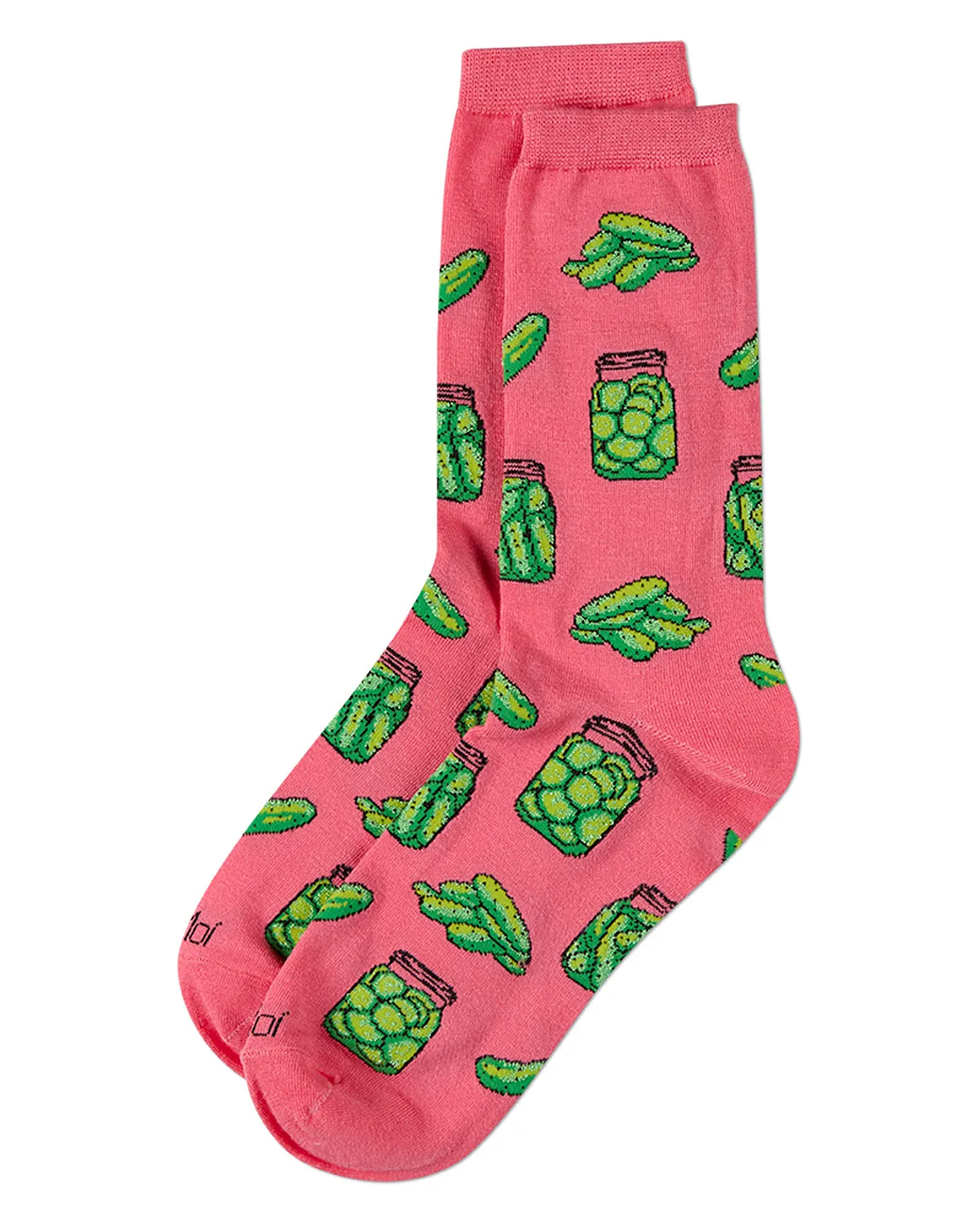 Women's Pickles-Themed Rayon-Blend Novelty Crew Sock sold by MeMoi product image thumbnail 3