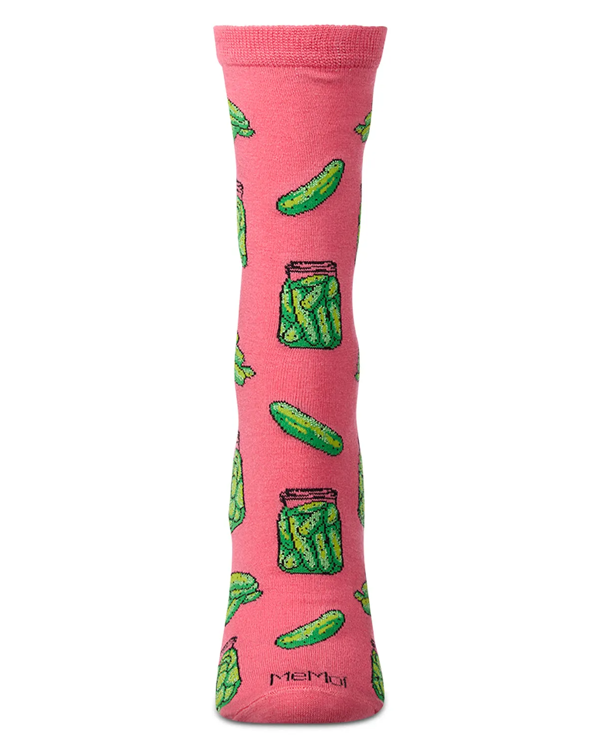 Women's Pickles-Themed Rayon-Blend Novelty Crew Sock sold by MeMoi product image thumbnail 2