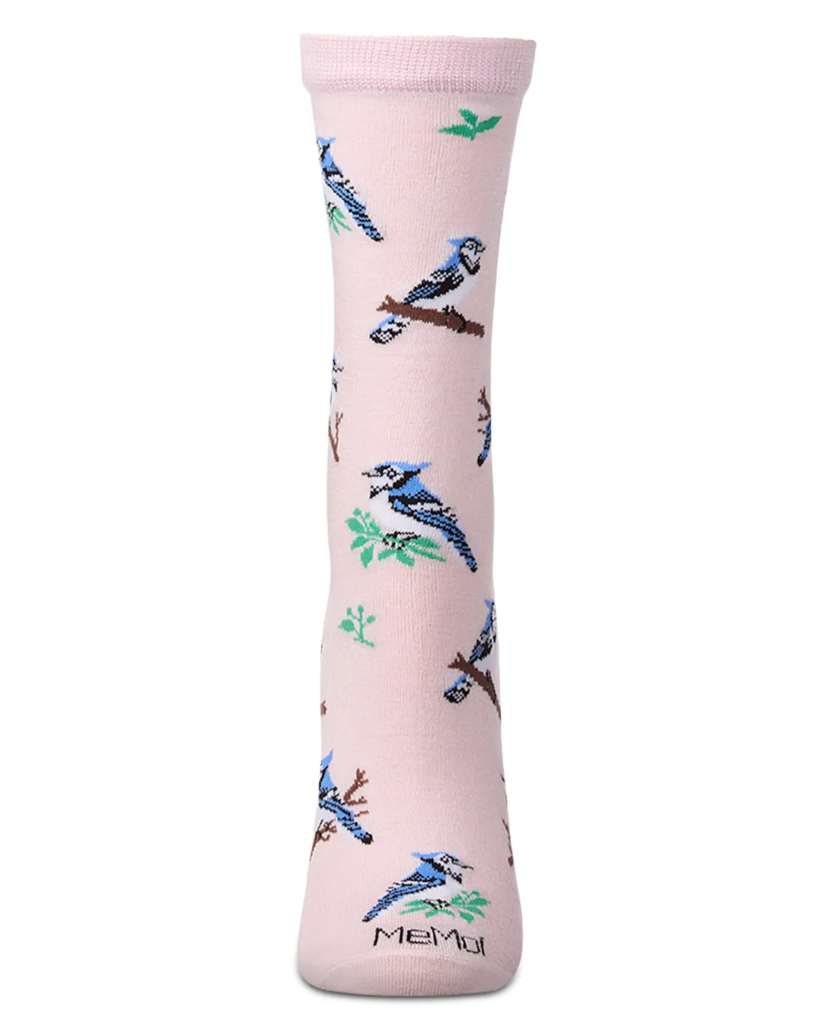 Women's "Blue Jays" Rayon-Blend Novelty Crew Sock sold by MeMoi product image thumbnail 3