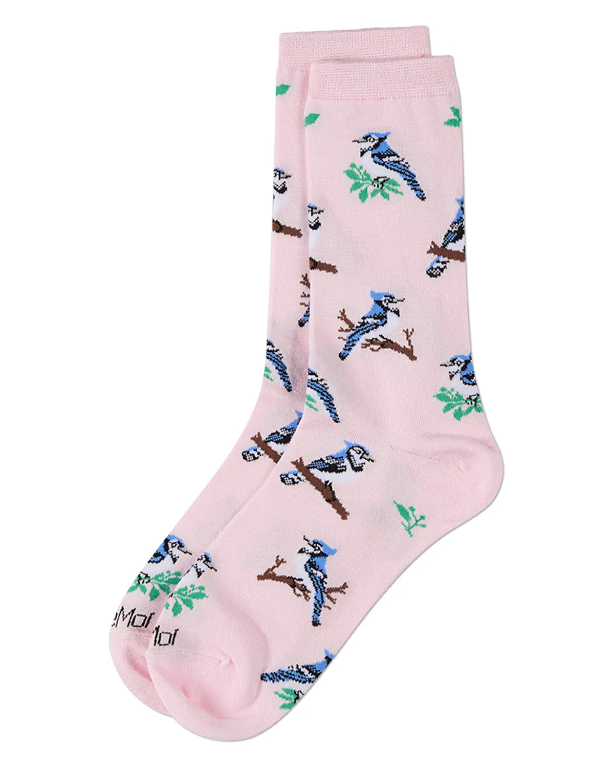 Women's "Blue Jays" Rayon-Blend Novelty Crew Sock sold by MeMoi product image thumbnail 5