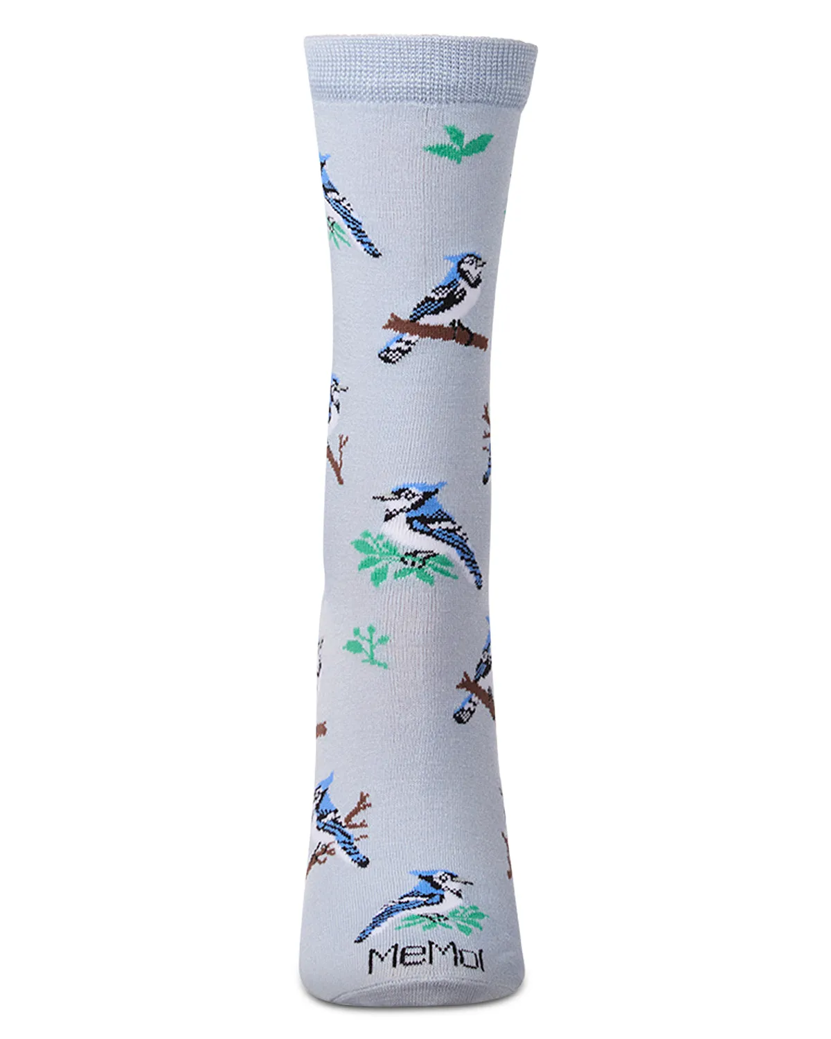 Women's "Blue Jays" Rayon-Blend Novelty Crew Sock sold by MeMoi product image thumbnail 4
