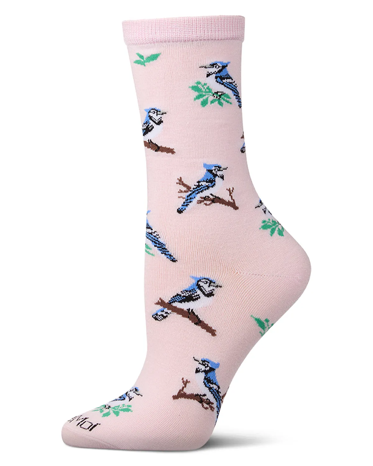 Women's "Blue Jays" Rayon-Blend Novelty Crew Sock sold by MeMoi