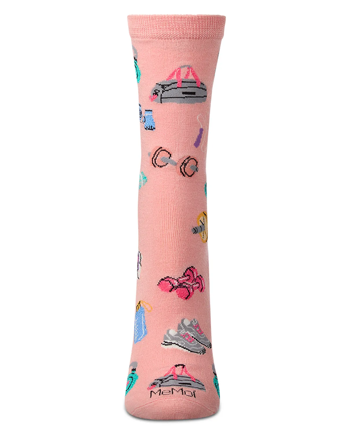 Women's Workout-Themed Rayon-Blend Novelty Crew Sock sold by MeMoi product image thumbnail 2