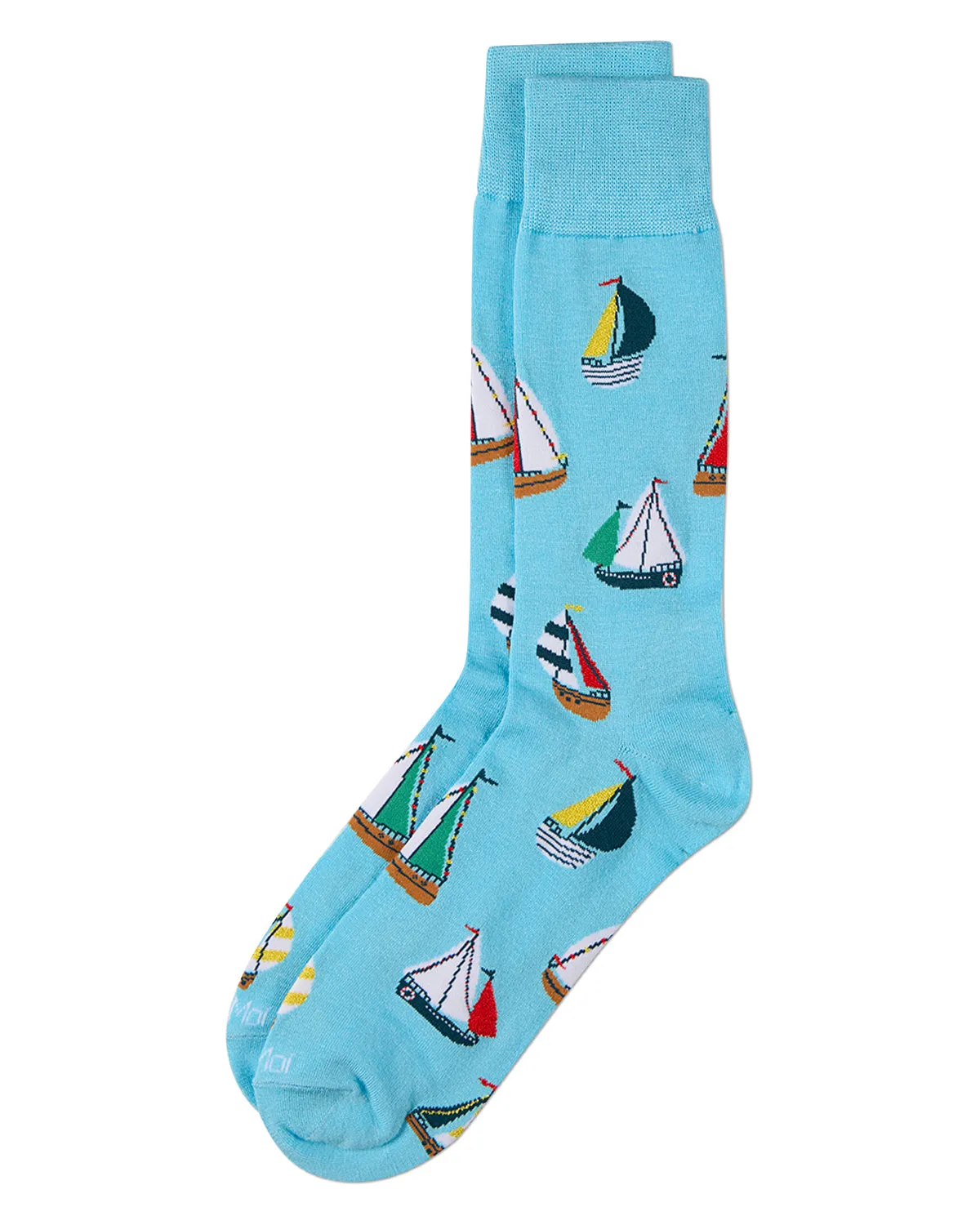 Men's "Sail Away" Rayon-Blend Novelty Crew Sock sold by MeMoi product image thumbnail 3