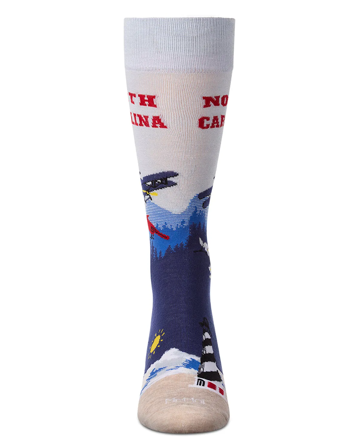 Men's North Carolina-Themed Rayon-Blend Novelty Crew Sock sold by MeMoi product image thumbnail 2
