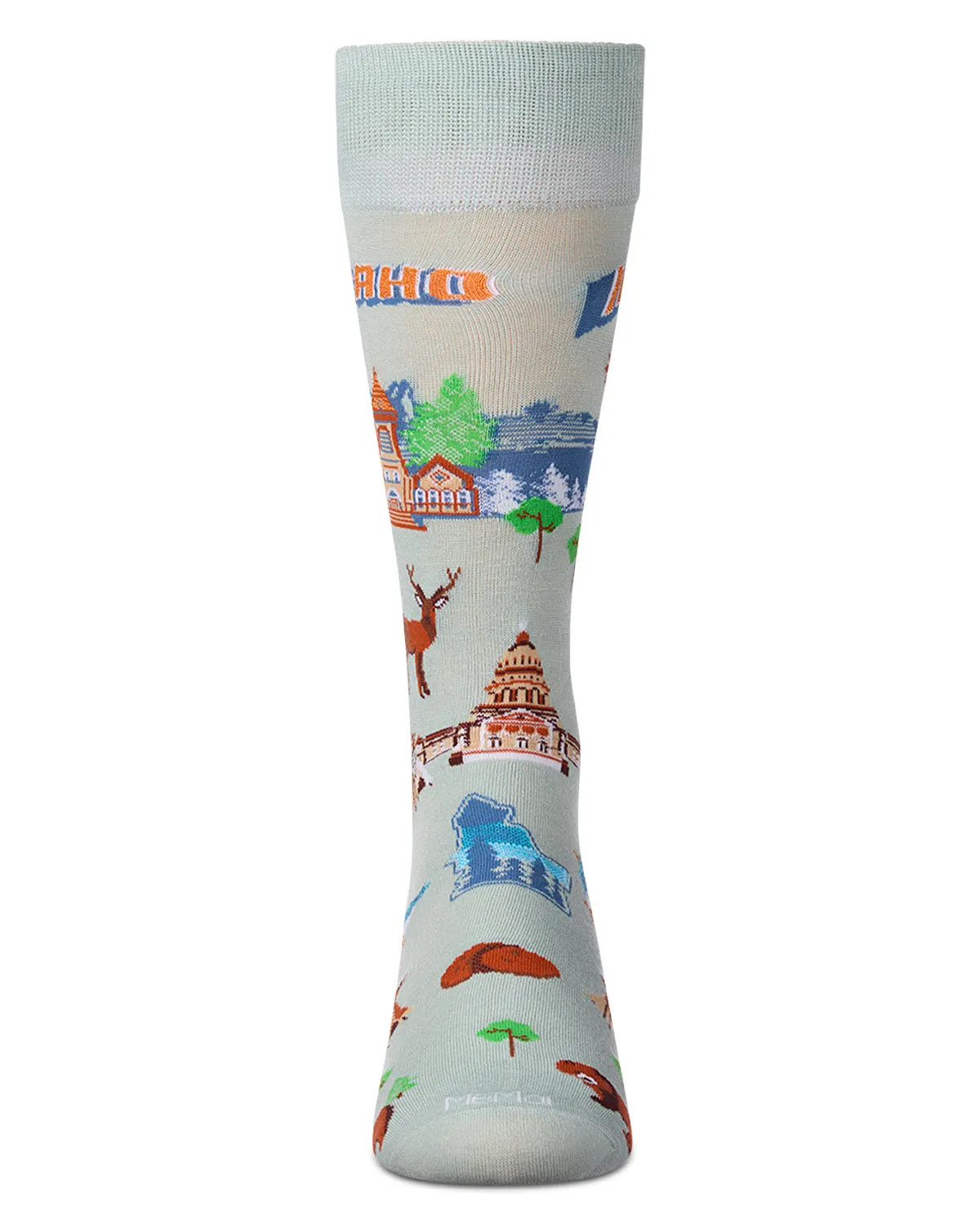 Men's Idaho-Themed Rayon-Blend Novelty Crew Sock sold by MeMoi product image thumbnail 2