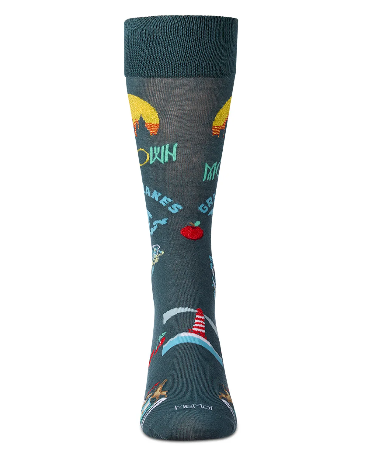 Men's Michigan-Themed Rayon-Blend Novelty Crew Sock sold by MeMoi product image thumbnail 2