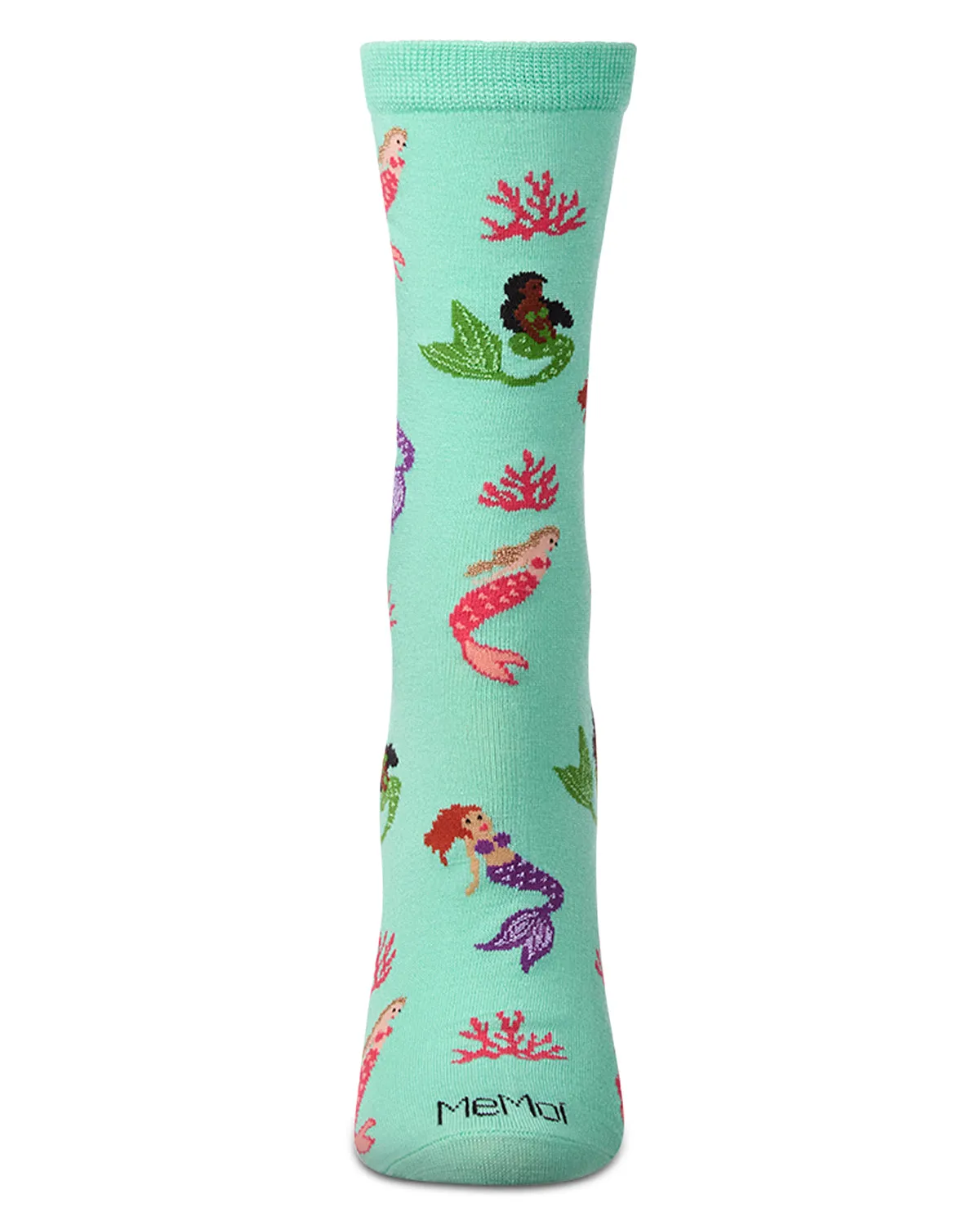 Women's Mermaid-Themed Rayon-Blend Novelty Crew Sock sold by MeMoi product image thumbnail 2