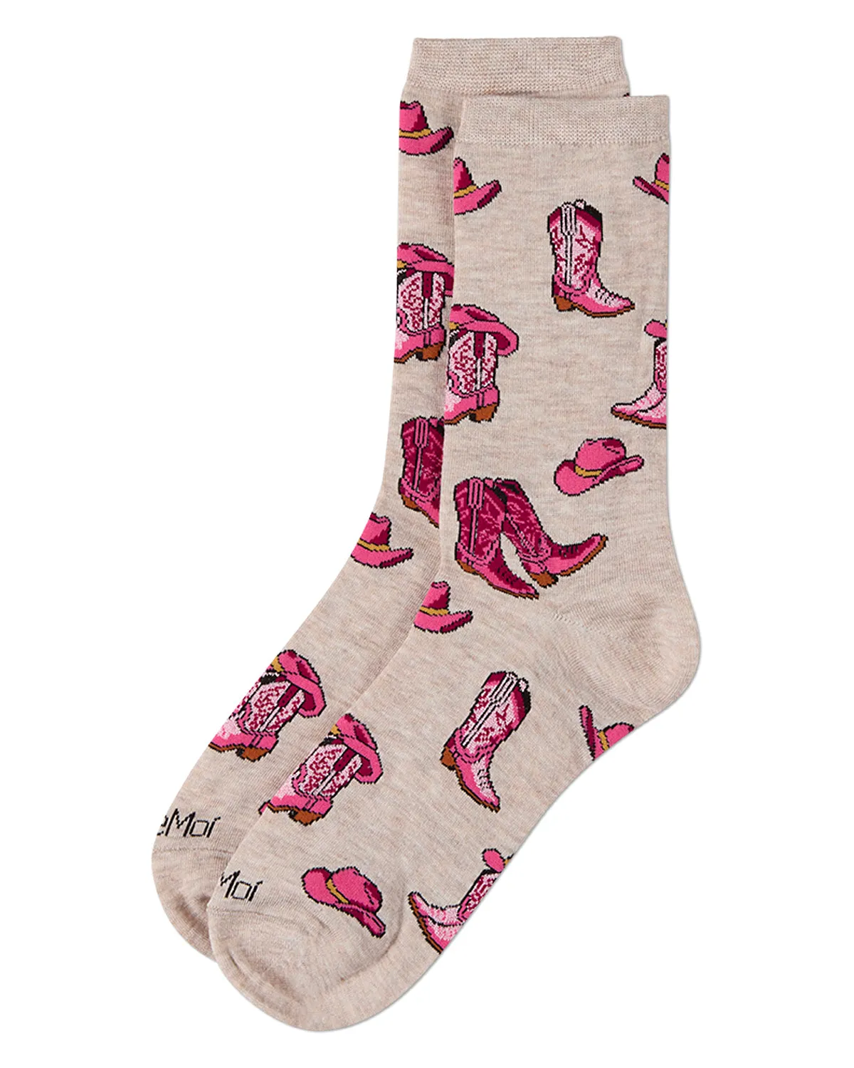 Women's "Cowboy Boots" Rayon-Blend Novelty Crew Sock sold by MeMoi product image thumbnail 3