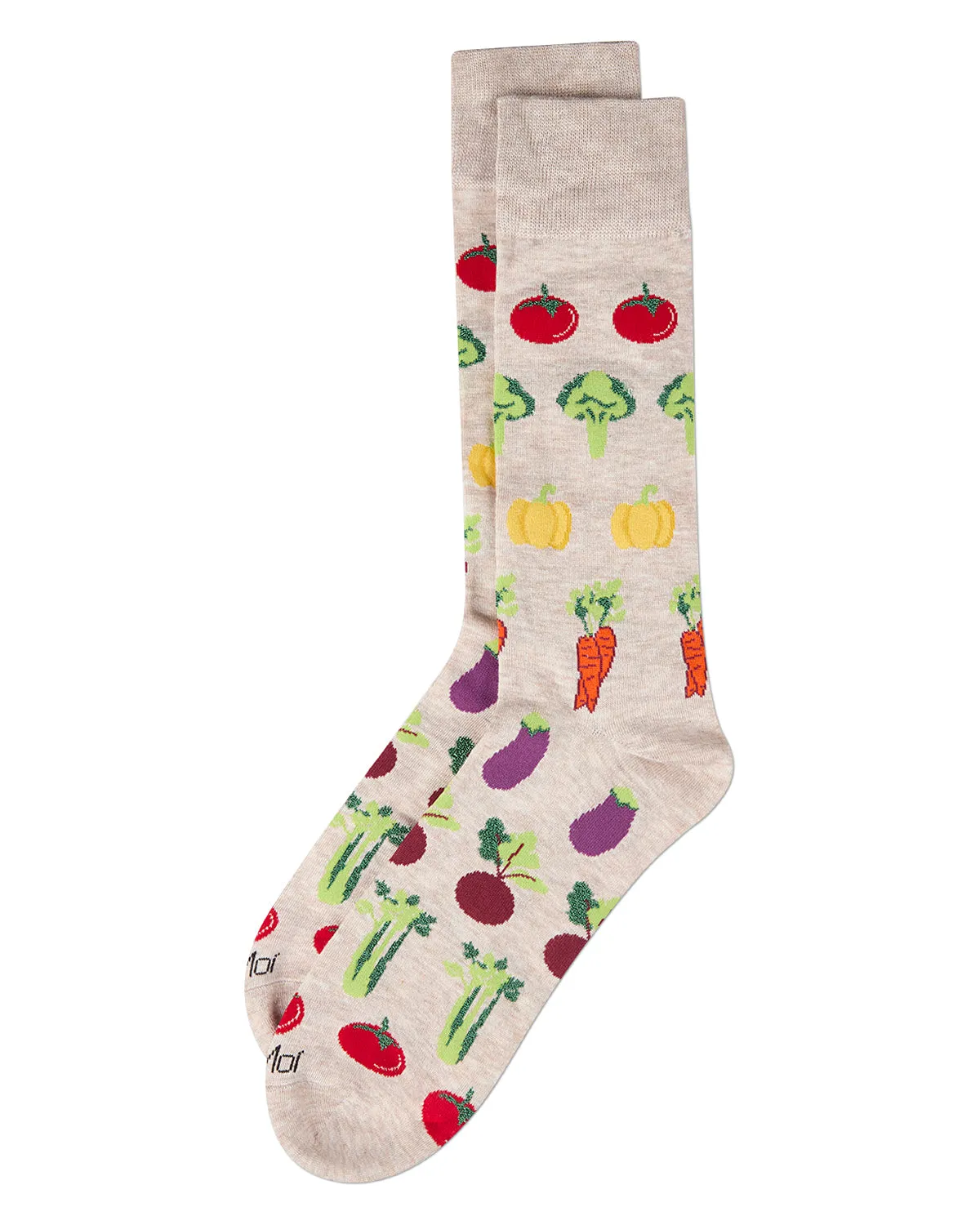 Men's Veggies-Themed Rayon Blend Fine-Gauge Novelty Crew Sock sold by MeMoi product image thumbnail 3