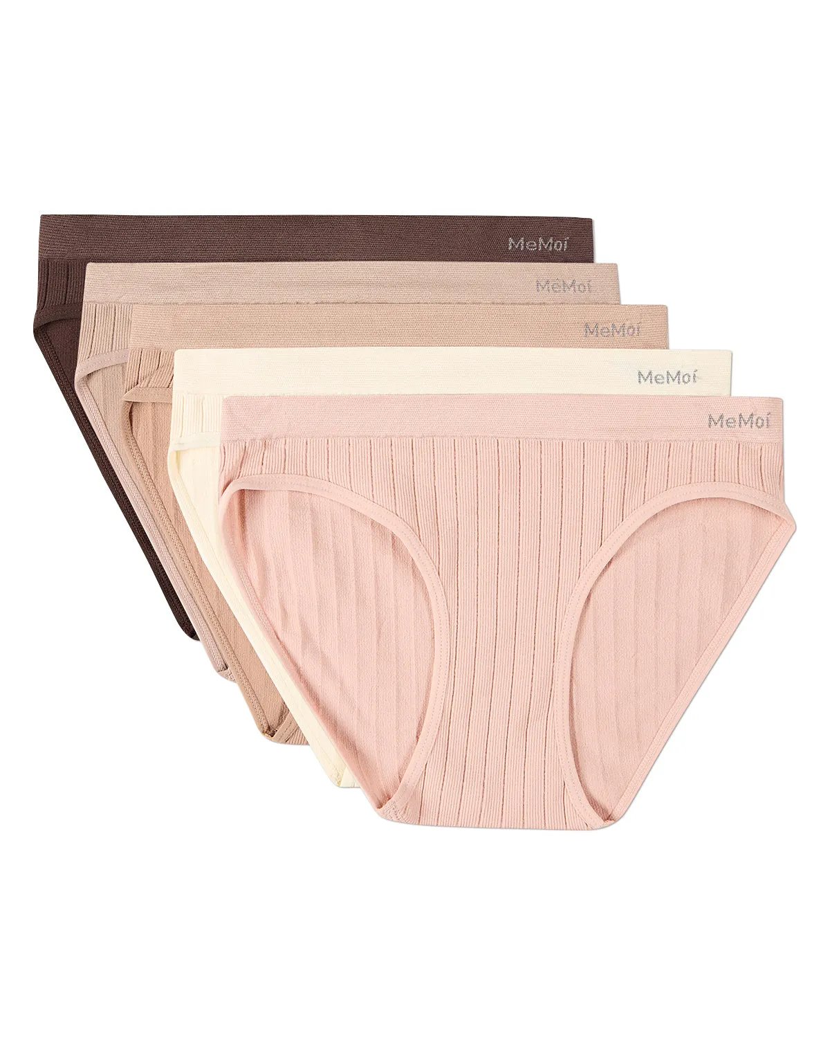 5 Pair Women's Seamless Wide-Rib No-Show Tag-Free Bikini Panties sold by MeMoi product image thumbnail 5