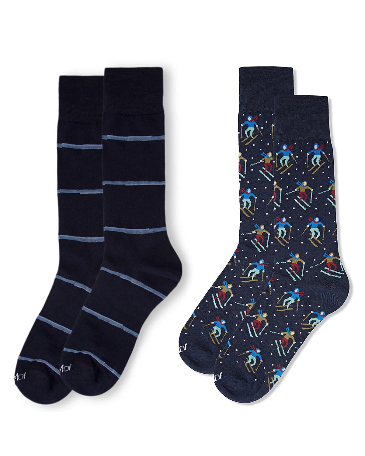 2 Pair Men's Sports-Themed Rayon-Blend Novelty Crew Socks sold by MeMoi product image thumbnail 5