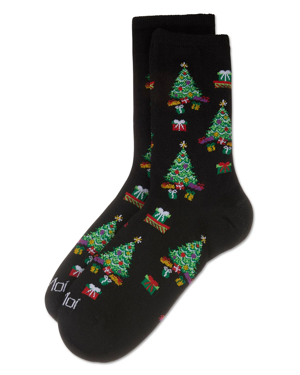 Women's "Gifted Trees" Holiday Crew Sock sold by MeMoi product image thumbnail 3